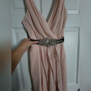 Vera Wang blush pink evening gown